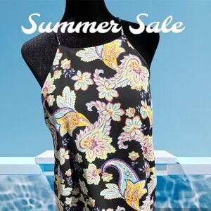 MILEY + Molly halter style sleeveless floral top, size M